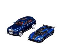 YRXIAO 1 64 For Cullinan SUV Koenigsegg Agera RS Blue Two-car Set Alloy Car Model Metal Ornaments
