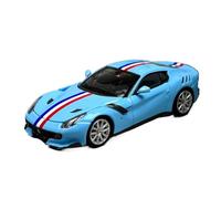 YRXIAO 1 64 For F12 TDF Openable Front Cover Alloy Car Model Ornaments Small Theme Party Vehicle(Blue)