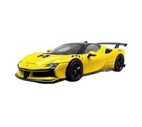 YRXIAO 1:64 For Ferrari SF90 XX Stradale Supercar Hardtop Version Alloy Car Model Adult Souvenir(Yellow)