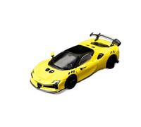 YRXIAO 1 64 For Ferrari Two-door Hardtop Supercar Model SF90XX Stradale Red Yellow Blue And White(Yellow)