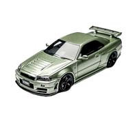 YRXIAO 1:64 For GT-R R34 Skyline Resin Car Model Collection Home Ornaments Decorative Souvenirs(Green)