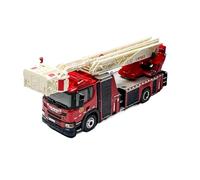 YRXIAO 1:64 For L32 Fire Ladder Truck Retractable Alloy Car Model Iron Base Collectible Decoration
