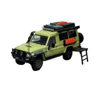 YRXIAO 1:64 For Land Cruiser Land Cruiser J70 LC78 Troop Carrier Off-road Modified Car Model(Green)