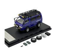 YRXIAO 1 64 For Mitsubishi Delica 4 * 4 Modified Off-road Van Alloy Car Model Miniature Scale Ornaments(Blue)