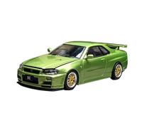 YRXIAO 1 64 For Nissan GTR R34 Open Version Alloy Car Model Collection Miniature Ornaments Green(Green)
