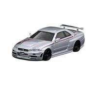 YRXIAO 1:64 For Nissan NISMO R34 GT-R Z-tune Alloy Car Model Collection Desktop Ornament