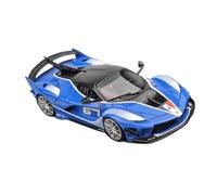YRXIAO 1:64 For Resin Ferrari FXX-K-EVO Model Car Ornaments Proportion Metal Commemorative Silver(Blue)