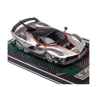 YRXIAO 1:64 For Resin Ferrari FXX-K-EVO Model Car Ornaments Proportion Metal Commemorative Silver(Silver)