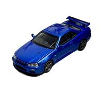 YRXIAO 1 64 For SKYLINE GTR R34 V Spec II Openable Front Cover Metal Cast Alloy Car Model Purple(Blue)