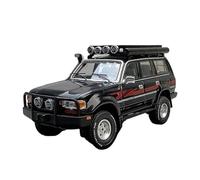 YRXIAO 1 64 For Toyota Land Cruiser LC80 Toyota Black With Accessories Alloy Car Model Collection(Black)