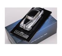 YRXIAO 1:64 Scale For Rolls-Royce Silver Cloud 1965 Classic Car Die-Cast Model Hobby Decoration(Black/Silver 7)