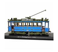 YRXIAO 1/87 For A2.2 1901 Vintage Rail Tram Diecast Alloy Model Scene Decoration Boys Toy Gift