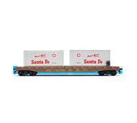 YRXIAO 1/87 For Santa Fe Railway Container Transport Simulation Plastic Train Model Gift Toys