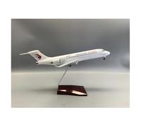 YRXIAO 34cm 1/100 Scale For Eastern C909 Model Resin Passenger Aircraft With Led Light Die-Cast Home Decor For Collection Gifts(With light)