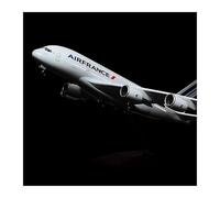 YRXIAO 45.5cm For A380 Air France Aircraft Model 1/160 Die-Cast Resin With Light & Wheels Collectible For Collection Gifts(With light)