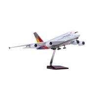 YRXIAO 45.5cm For A380 Asiana 1:160 Scale 380 Plane Model Diecast Resin Hobby Collecting Souvenir For Collection Gifts(No light)
