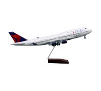 YRXIAO 47 Cm For B747-400 Passenger Aircraft Aircraft Ornaments Delta Model With Wheels And Lights For Collection Gifts(No light)