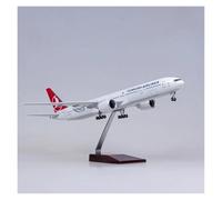 YRXIAO 47CM 1 157 For Turkish 777 B777 Aircraft Model Diecast Resin For Decorate Miniature Souvenir For Collection Gifts(With light)