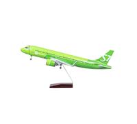 YRXIAO 47CM 1/80 For A320 NEO Siberia S7 Light Wheel Landing Gear Diecast Resin Plane Model Office Decor For Collection Gifts(No light)