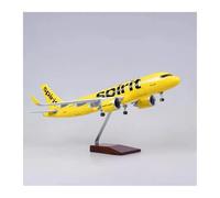 YRXIAO 47cm 1:80 Scale For 320 Large Airplane Model A320 Diecast Miniature Ornaments Souvenir For Collection Gifts(With light)