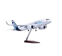 YRXIAO 47CM For A320 Airline Model W Light Wheel Diecast Resin Collection Desk Acces For Collection Gifts(With light)