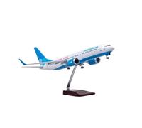 YRXIAO 47CM For B737-800 Aircraft Russia Pobeda W Light And Wheel Landing Gears Resin Plane Model Toy For Collection Gifts(No light)