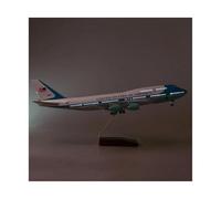 YRXIAO 47cm For B747 Air Force One 1/150 Scale Model Die-Cast Resin With Light Lights And Wheels For Decoration For Collection Gifts(With light)