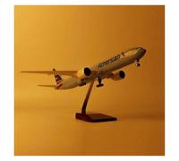 YRXIAO 47cm For B777 1:157 Scale Resin Aircraft Model Souvenir Gift Airplane Ornament Display For Collection Gifts(With light)
