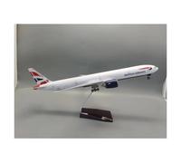 YRXIAO 47CM Resin 1 157 Scale For B777 777 Model Plane Diecast Home Display Living Room Decoration For Collection Gifts(With light)