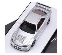 YRXIAO Blue 1:64 For Skyline GT-R R34 Resin Car Model Collection Vehicle Display Hobby(Style 1)