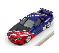 YRXIAO Blue Red 1:43 Nissan GT-R R34 NISMO R-tune Resin Car Model Static Decorative Display Ornaments