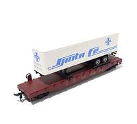 YRXIAO Diecast 1/87 For Railway Container Transporter Plastic Simulation Train Model Gift Toy