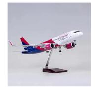 YRXIAO For A320 47cm Plane 1:80 Scale NEO Wizz Airplane Model Resin Hobby Collection Display For Collection Gifts(With light)