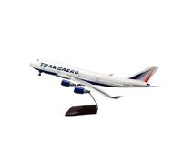 YRXIAO For B747 Russia Transaero Resin Airplane Model Toy 1/150 747 Light And Wheel Landing Gear For Collection Gifts(No light)