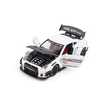 YRXIAO For NISSAN GT-R R35 1 24 Simulation Diecast Alloy Car Model Pull Back Collection Children's Birthday Toy Gift(White)