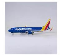 YRXIAO For Southwest 737 Large Plane Models 1:85 Scale Diecast For Home Decor Miniature Ornaments For Collection Gifts(With light)