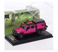 YRXIAO For Toyota Land Cruiser LC79 Pickup Truck Long Axis AM 1:64 Alloy Car Model Ornaments(Purple)