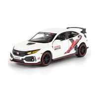 YRXIAO Replica Car 1 32 For Honda Civic TYPE-R Alloy Die Casting Model Car Collection Display Child Toy Gift Decorative collection(White)
