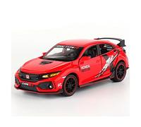 YRXIAO Replica Car 1 32 For Honda Civic TYPE-R Alloy Die Casting Model Car Collection Display Child Toy Gift Decorative collection(Red)