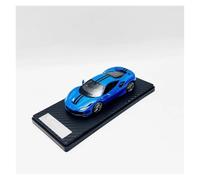 YRXIAO Replica Car 1/43 For Ferrari F8 Tributo Resin Model Car Classic Adult Souvenir Static Display Collection Decorative collection(Blue1)