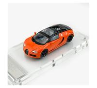 YRXIAO Replica Car 1:64 For Bugatti Veyron Super Sport Alloy Car Model Collection Ornaments Miniature Decoration Toy Decorative collection(Orange)