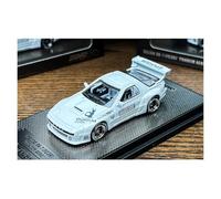 YRXIAO Replica Car 1:64 For MAZDA RX7 FC3S Rocket Bunny PANDEM White Podium Ornaments Souvenir Alloy Car Model Decorative collection