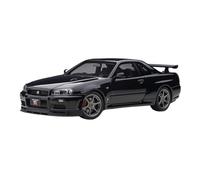 YRXIAO Replica Super Car 1:18 For Nissan Skyline GT R34 V-Spec Car Model Casting Vehicle Collection Theme Party Decoration gift or decorative collection(Black)