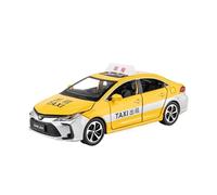 YRXIAO Replica Super Car 1 32 For Toyota Crown Taxi TAXI Simulation Alloy Car Model Sound And Light Pull Back Collection gift or decorative collection(Yellow)