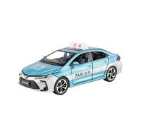 YRXIAO Replica Super Car 1 32 For Toyota Crown Taxi TAXI Simulation Alloy Car Model Sound And Light Pull Back Collection gift or decorative collection(Blue)