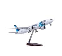 YRXIAO Resin 47CM For Air Egypt B777 1:157 Scale Aircraft Model W Light & Wheel Landing Gear Souvenir For Collection Gifts(No light)