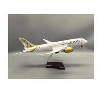 YRXIAO Resin 47cm For B787 Gulf Plane Model Die-cast Metal Toy Aviation Enthusiasts Suitable For Office For Collection Gifts(With light)
