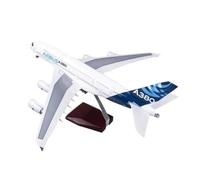 YRXIAO Resin For A380 Airplane Model 45.5cm Die-Cast 1/160 Scale With Light Wheels Airliner Collectible For Collection Gifts(With light)