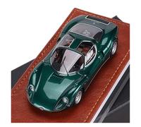 YRXIAO Resin For Alfa Romeo Tipo33 Stradale Car Model 1:43 Scale Metal Casting Themed Ornament(Green)