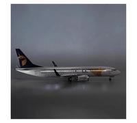YRXIAO Resin For B737-800 Aircraft Model 47CM 1/85 Scale Mongolia 737-800 Die-cast Offices Accessor For Collection Gifts(With light)